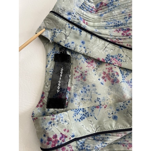 Code X Mode Floral Mint Sheer Open Cardigan Duster Small Peignoir Boho Fairy - Picture 4 of 8